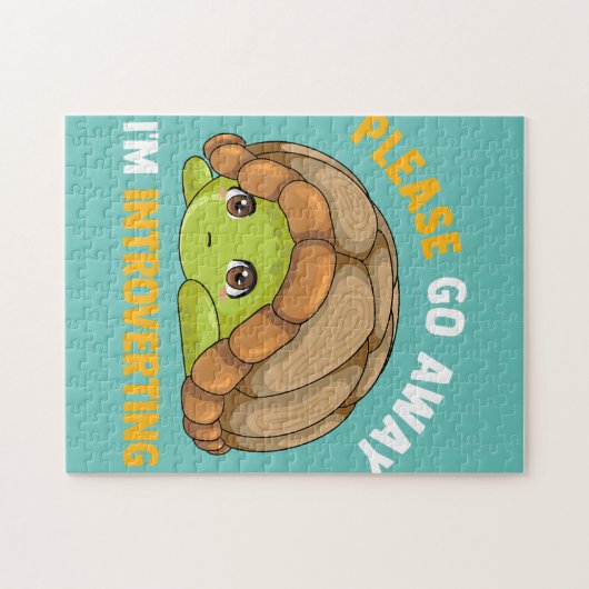 Ga alsjeblieft weg I_M Introverting Kawaii Turtle Legpuzzel (Horizontaal)