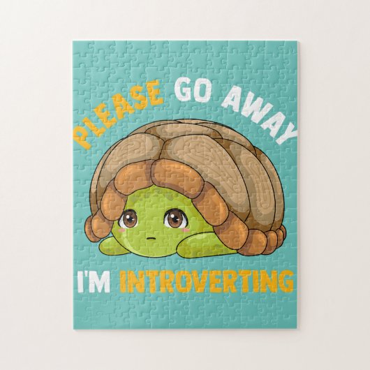 Ga alsjeblieft weg I_M Introverting Kawaii Turtle Legpuzzel (Verticaal)