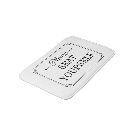 Ga alsjeblieft zitten grappig badmat (Gekanteld)