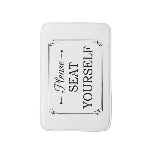 Ga alsjeblieft zitten grappig badmat (Voorkant Verticaal)