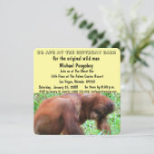 Ga Ape Birthday Bash Kaart (Staand voorkant)