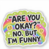 Ga At Het Goed Nee Maar Ik Ben Grappig Sticker | G (Voorkant)