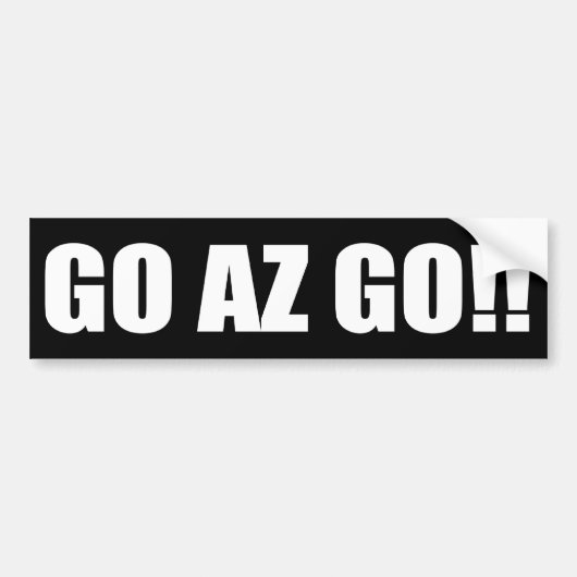 GA AZ GAAN! BUMPERSTICKER (Voorkant)