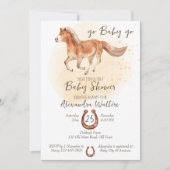 Ga baby door met baby shower van paardenfokkerij kaart (Voorkant)