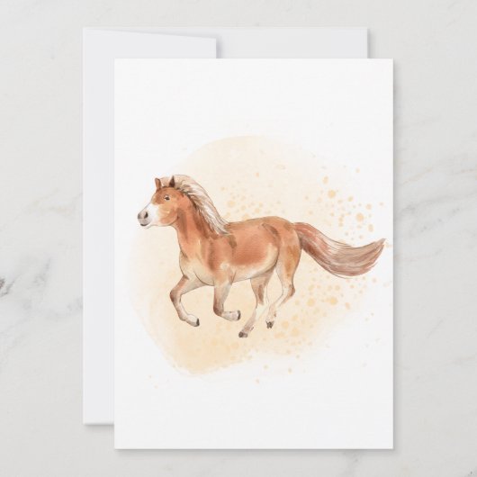 Ga baby door met baby shower van paardenfokkerij kaart (Achterkant)