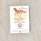 Ga baby door met baby shower van paardenfokkerij kaart