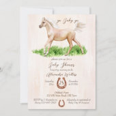 Ga baby door met baby shower van paardenfokkerij kaart (Voorkant)