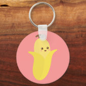 Ga bananen met Cute en Happy Banana Sleutelhanger (Voorkant)