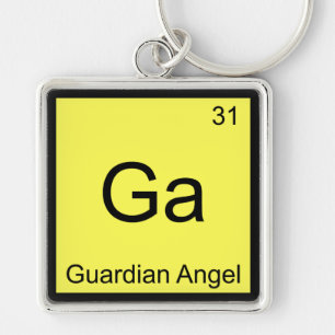Ga - Beschermengel Grappige Chemie Element Symbool Sleutelhanger