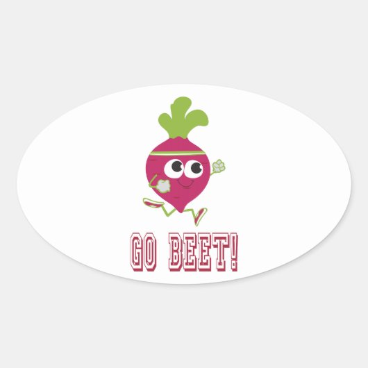 Ga biet! ovale sticker (Voorkant)