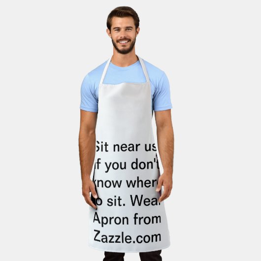 Ga bij ons zitten schort (Gedragen)
