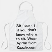 Ga bij ons zitten schort (Voorkant)
