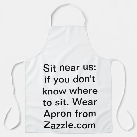 Ga bij ons zitten schort (Voorkant)