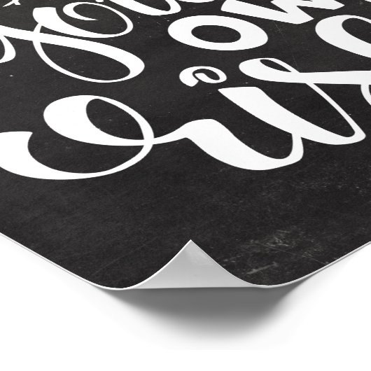 Ga bij uw eigen Chalkboard van het Manuscript van Poster (Hoek)