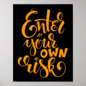 Ga bij Uw Eigen Gevaarlijk Onthaal in van het Manu Poster (Voorkant)