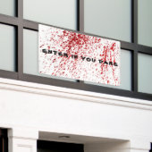 Ga binnen als u de Banner van de Decor durft (Buitenkant Gebouw)