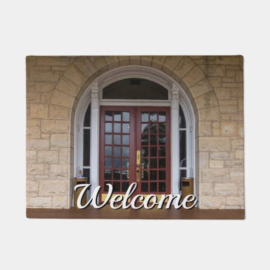 Ga binnen als u Deelt Welkome Doormat Deurmat (Voorkant)