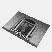 Ga binnen als u Grayscale Welkome Doormat Deurmat (Schuin)