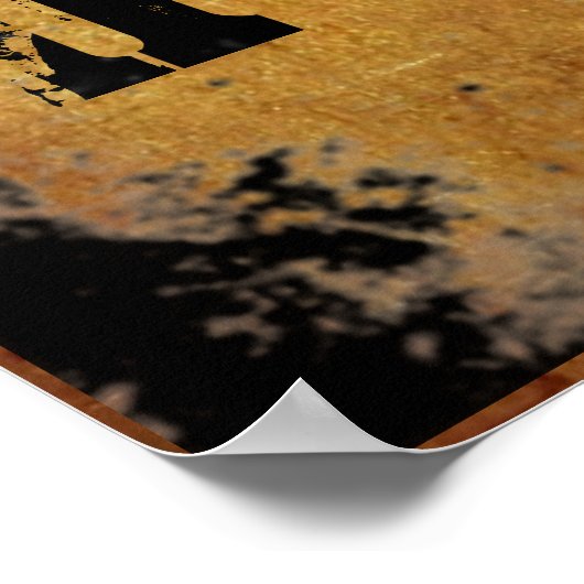 Ga binnen als u Halloween steun durft Poster (Hoek)