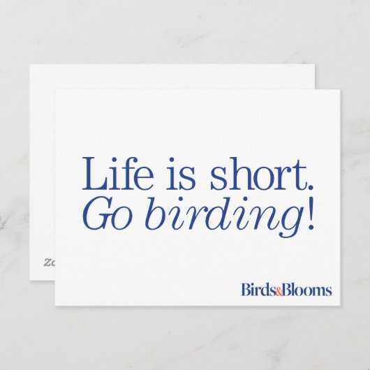 Ga Birding! Briefkaart (Voorkant / Achterkant)