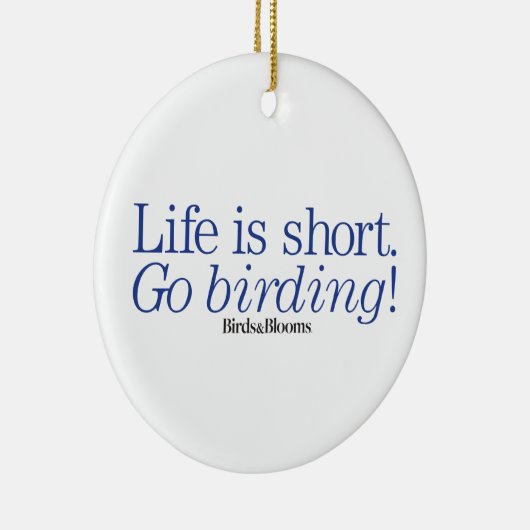 Ga Birding! Keramisch Ornament (Rechts)
