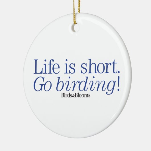 Ga Birding! Keramisch Ornament (Links)