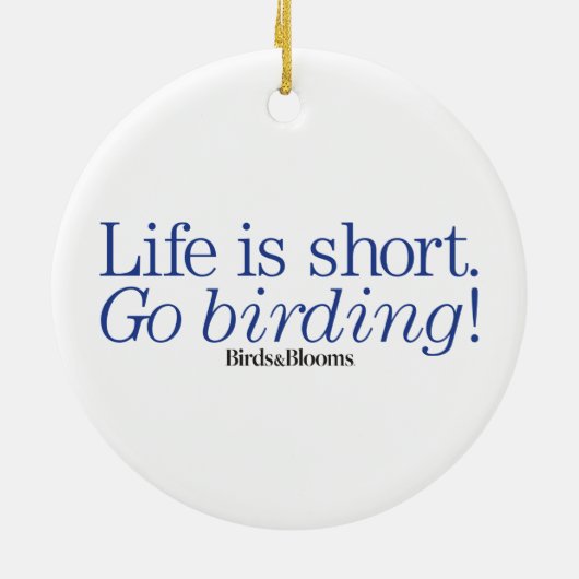Ga Birding! Keramisch Ornament (Achterkant)