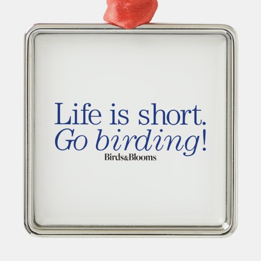 Ga Birding! Metalen Ornament (Voorkant)