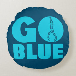 Ga blauw rond kussen