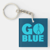 Ga blauw sleutelhanger (voorkant)