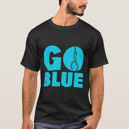 Ga blauw t-shirt (Voorkant)