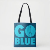 Ga blauw tote bag (Voorkant)