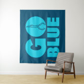 Ga blauw wandkleed (In situ)