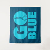 Ga blauw wandkleed (Voorkant)