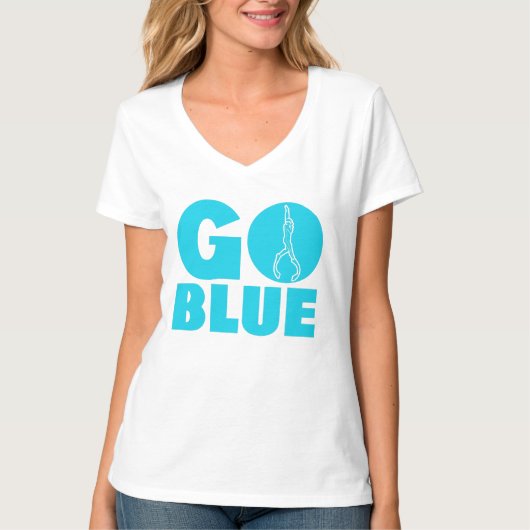 Ga blauwe T-Shirt (Voorkant)