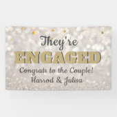 Ga Bling! Verlovingsaankondiging feestbanner Spandoek (Horizontaal)