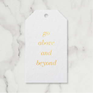 Ga boven en voorbij Folie Gift Label