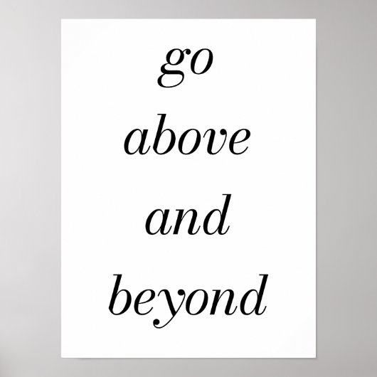 Ga boven en voorbij Poster (Voorkant)