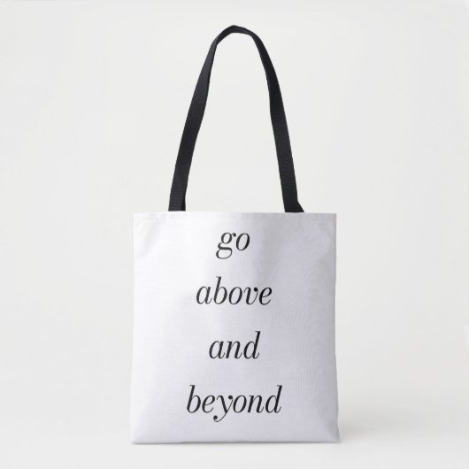 Ga boven en voorbij schouder Canvas tas (Voorkant)
