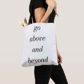 Ga boven en voorbij schouder Canvas tas (Dichtbij)