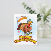 Ga Briefkaart van de Thanksgiving van de Veganist (Staand voorkant)