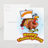 Ga Briefkaart van de Thanksgiving van de Veganist (Voorkant / Achterkant)