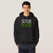 GA BUITEN AANRAKING GRASS Funny Humor Hoodie (Voorkant volledig)