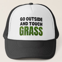 GA BUITEN AANRAKING GRASS Funny Humor Trucker Pet