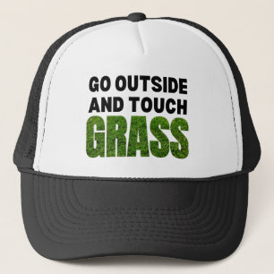 GA BUITEN AANRAKING GRASS Funny Humor Trucker Pet