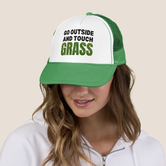 GA BUITEN AANRAKING GRASS Funny Humor Trucker Pet (In situ)