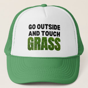 GA BUITEN AANRAKING GRASS Funny Humor Trucker Pet