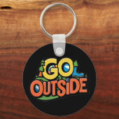 Ga buiten avontuur sleutelhanger (Achterkant)