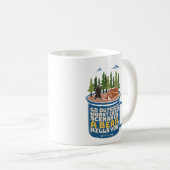 Ga buiten Beer aanval grappig Gezegde Koffiemok (Voorkant rechts)