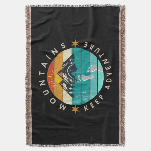 Ga buiten buiten houden avontuur deken (Voorkant Verticaal)